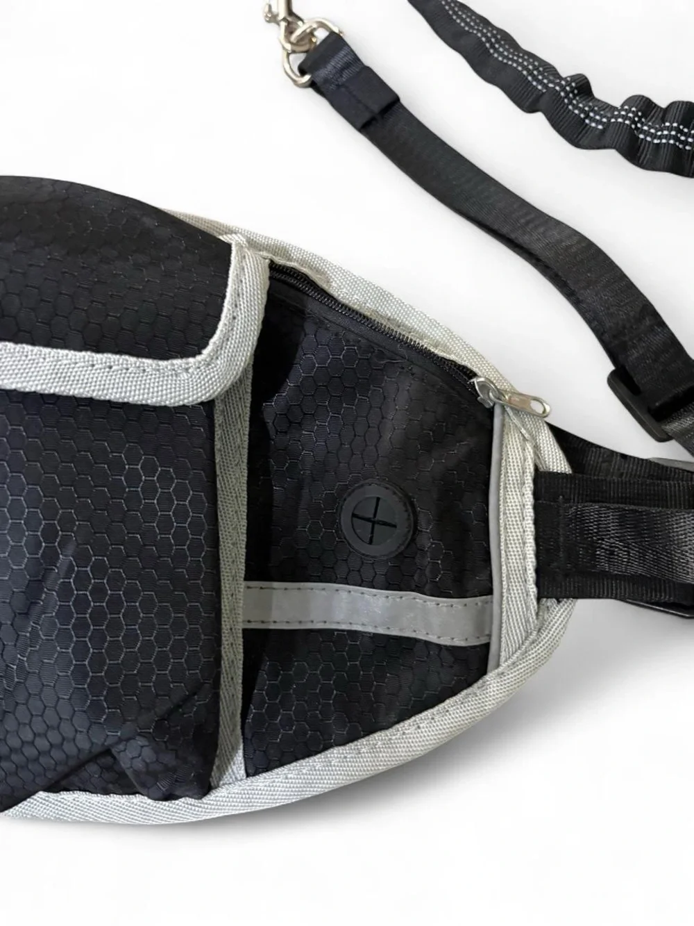 Pecute Hands Free Dog Walking Belt Bungee Leash Waist Pack Bag Bottle Holder
